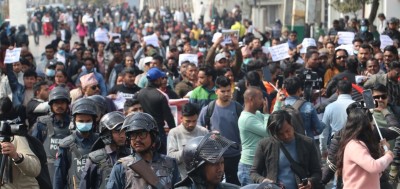  दलित समुदायमाथि विभेद अन्त्यको माग गर्दै काठमाडौंमा प्रदर्शन 